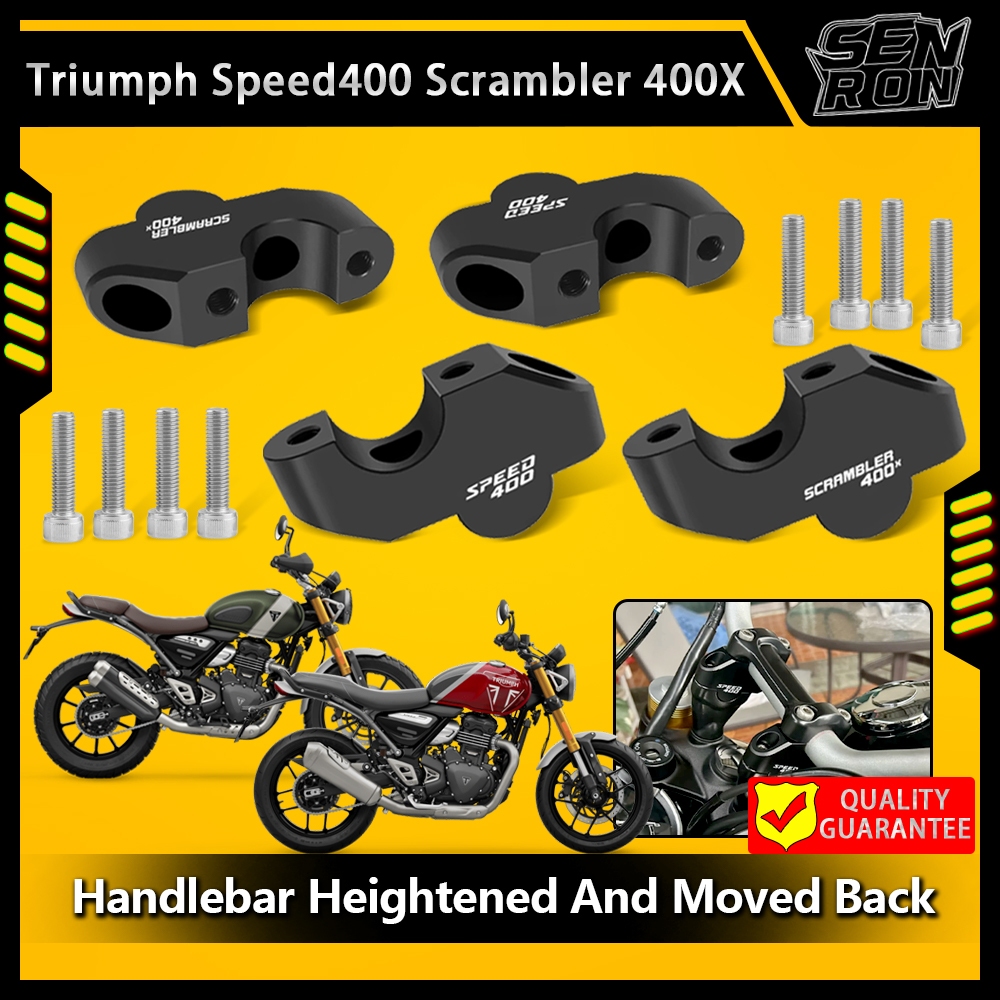 สําหรับอุปกรณ์เสริมรถจักรยานยนต์ความเร็ว 400 Scrambler 400X Premium Pull-Back Handlebar Risers Speed