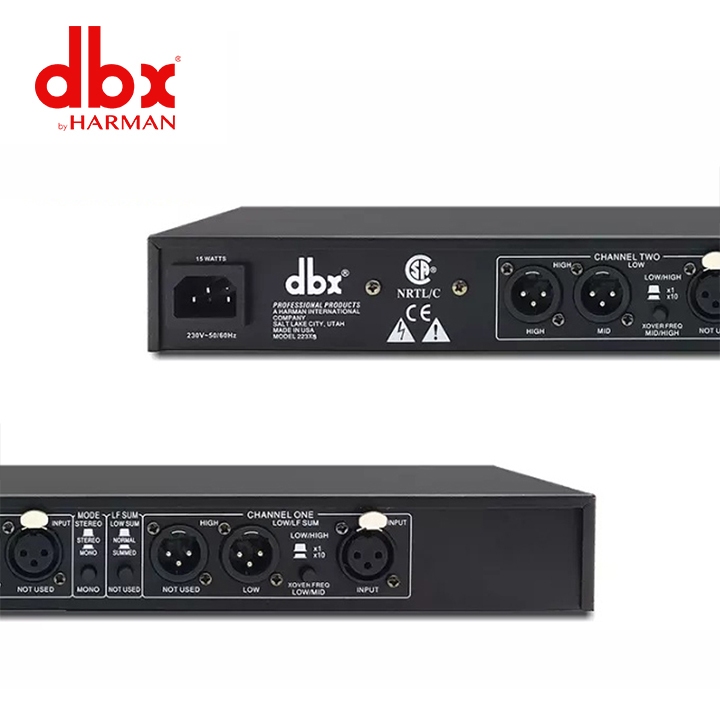 Dbx 223XL/223XS ครอสโอเวอร์อิเล็กทรอนิกส์ระดับมืออาชีพ, สองช่องสองช่องสองช่อง, วงความถี่ต่ําสูง, โปรเซสเซอร์เสียงเวที