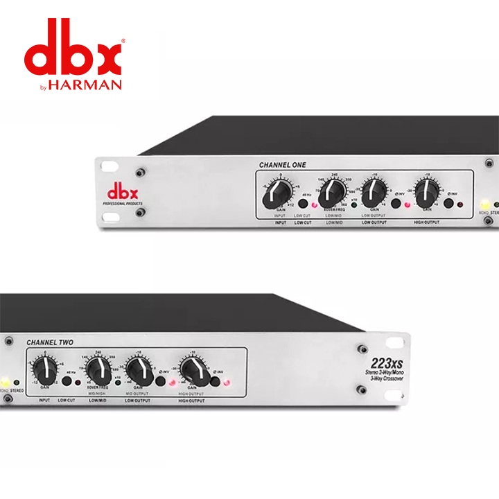 Dbx 223XL/223XS ครอสโอเวอร์อิเล็กทรอนิกส์ระดับมืออาชีพ, สองช่องสองช่องสองช่อง, วงความถี่ต่ําสูง, โปรเซสเซอร์เสียงเวที
