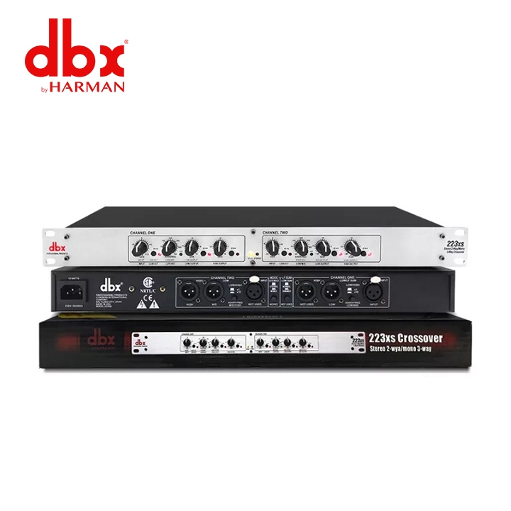 Dbx 223XL/223XS ครอสโอเวอร์อิเล็กทรอนิกส์ระดับมืออาชีพ, สองช่องสองช่องสองช่อง, วงความถี่ต่ําสูง, โปรเซสเซอร์เสียงเวที