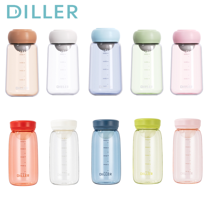 ขวดน้ํา Diller พร้อมกรองชา Tritan BPA Free Mini Drinking Bottle D44 D2429 (300/500ml)