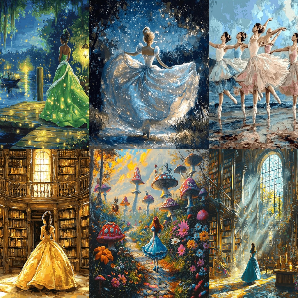 ระบายสีตามตัวเลข สาวสวย ภาพวาดระบายสีตามตัวเลข ตกแต่งผนังสําหรับห้องนั่งเล่น ตกแต่งบ้าน