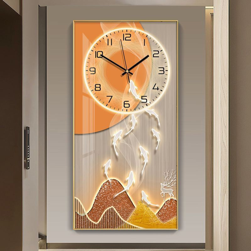 จิตรกรรมฝาผนังนาฬิกาแขวนห้องนั่งเล่นห้องรับประทานอาหารแขวนภาพวาดภาพวาดตกแต่ง - รูปที่ 2