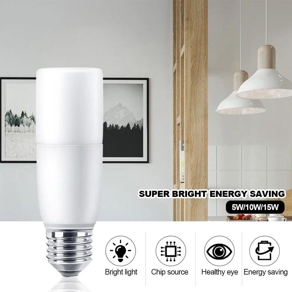 E27 ประหยัดพลังงานหลอดไฟ LED บ้าน 5W/10W/15W/20W หลอดไฟไม่มีหลอดไฟกะพริบ 6500K