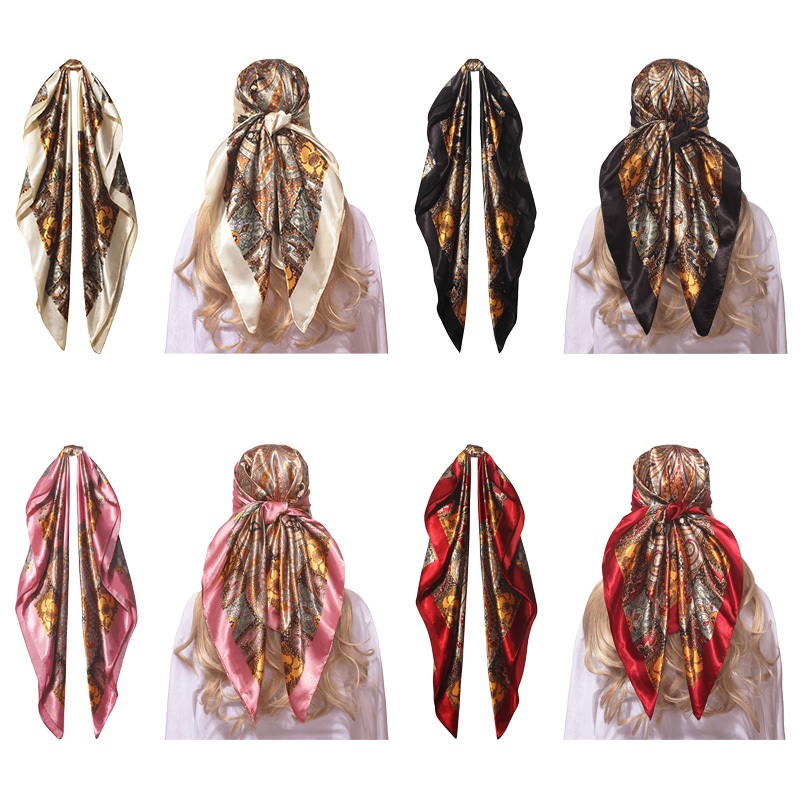 90 ซม.Headscarf.Shawl เข็มขัด lmitation SilkSquare ผ้าพันคอ 90×90 ซม.สําหรับผู้หญิงและMan B103 ราคา ถูกที่สุด ดีลบีเคเค