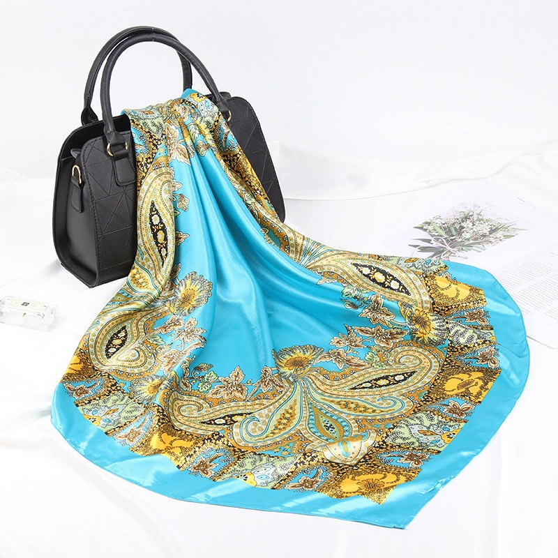 90 ซม.Headscarf.Shawl เข็มขัด lmitation SilkSquare ผ้าพันคอ 90×90 ซม.สําหรับผู้หญิงและMan B103 ราคา ถูกที่สุด ดีลบีเคเค แกลเลอรีภาพที่ 4