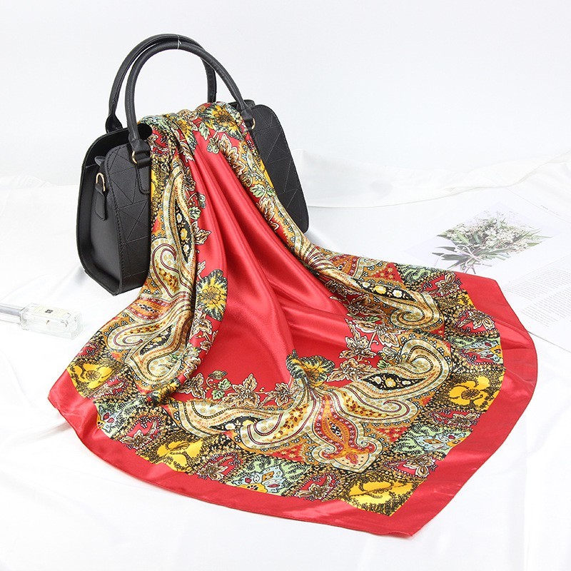 90 ซม.Headscarf.Shawl เข็มขัด lmitation SilkSquare ผ้าพันคอ 90×90 ซม.สําหรับผู้หญิงและMan B103 ราคา ถูกที่สุด ดีลบีเคเค แกลเลอรีภาพที่ 6