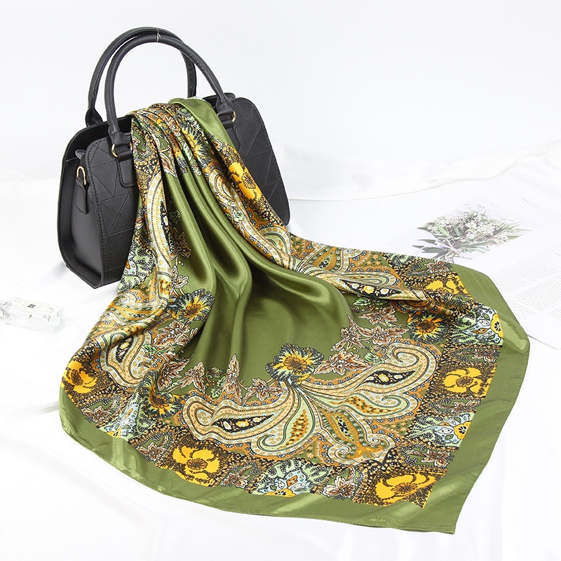 90 ซม.Headscarf.Shawl เข็มขัด lmitation SilkSquare ผ้าพันคอ 90×90 ซม.สําหรับผู้หญิงและMan B103 ราคา ถูกที่สุด ดีลบีเคเค แกลเลอรีภาพที่ 2
