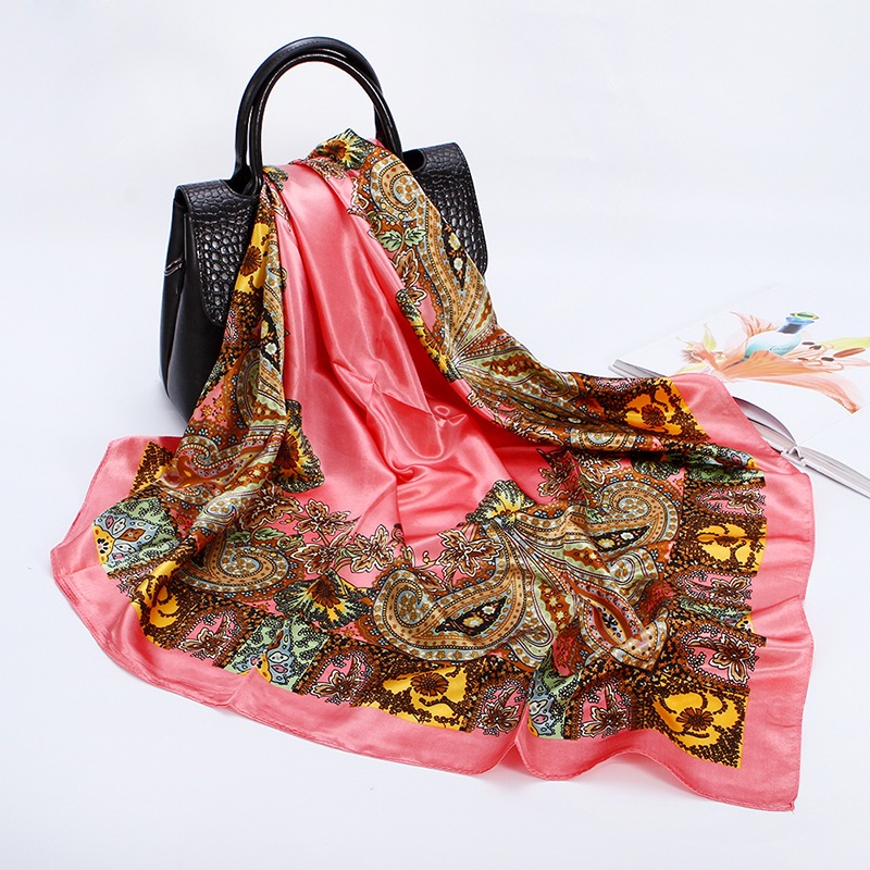 90 ซม.Headscarf.Shawl เข็มขัด lmitation SilkSquare ผ้าพันคอ 90×90 ซม.สําหรับผู้หญิงและMan B103 ราคา ถูกที่สุด ดีลบีเคเค แกลเลอรีภาพที่ 7