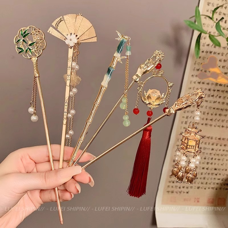 ใหม่สไตล์จีนโบราณกิ๊บหญิง 2025 สไตล์ใหม่ระดับไฮเอนด์รู้สึกแผ่นกิ๊บเครื่องประดับผม - รูปที่ 4