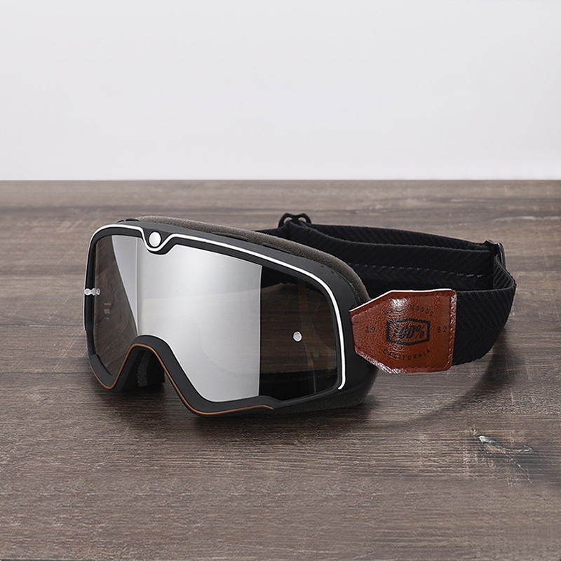 100% Barstow Vintage Motocross Goggles UV400 แว่นตารถจักรยานยนต์ MTB หมวกกันน็อค Goggle ผู้ชายผู้หญิง Moto Off-road กีฬา Shades สําหรับ ATV