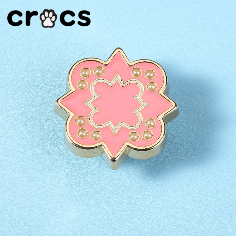 Crocs Crocs Zhibixing Accessories Hole Shoes Flower New Style High-End Texture Metal Colourful Style Series