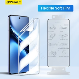 BKWHALE ฟิล์มกันรอยหน้าจอโค้งสําหรับ Vivo X200 Pro X100S X100 Ultra V50 V40 V30 V29 V40E V30E V29E V27 X80 X90 Y300 Y200 Y100 iQOO 11 12 Pro HD ฟิล์มนุ่ม