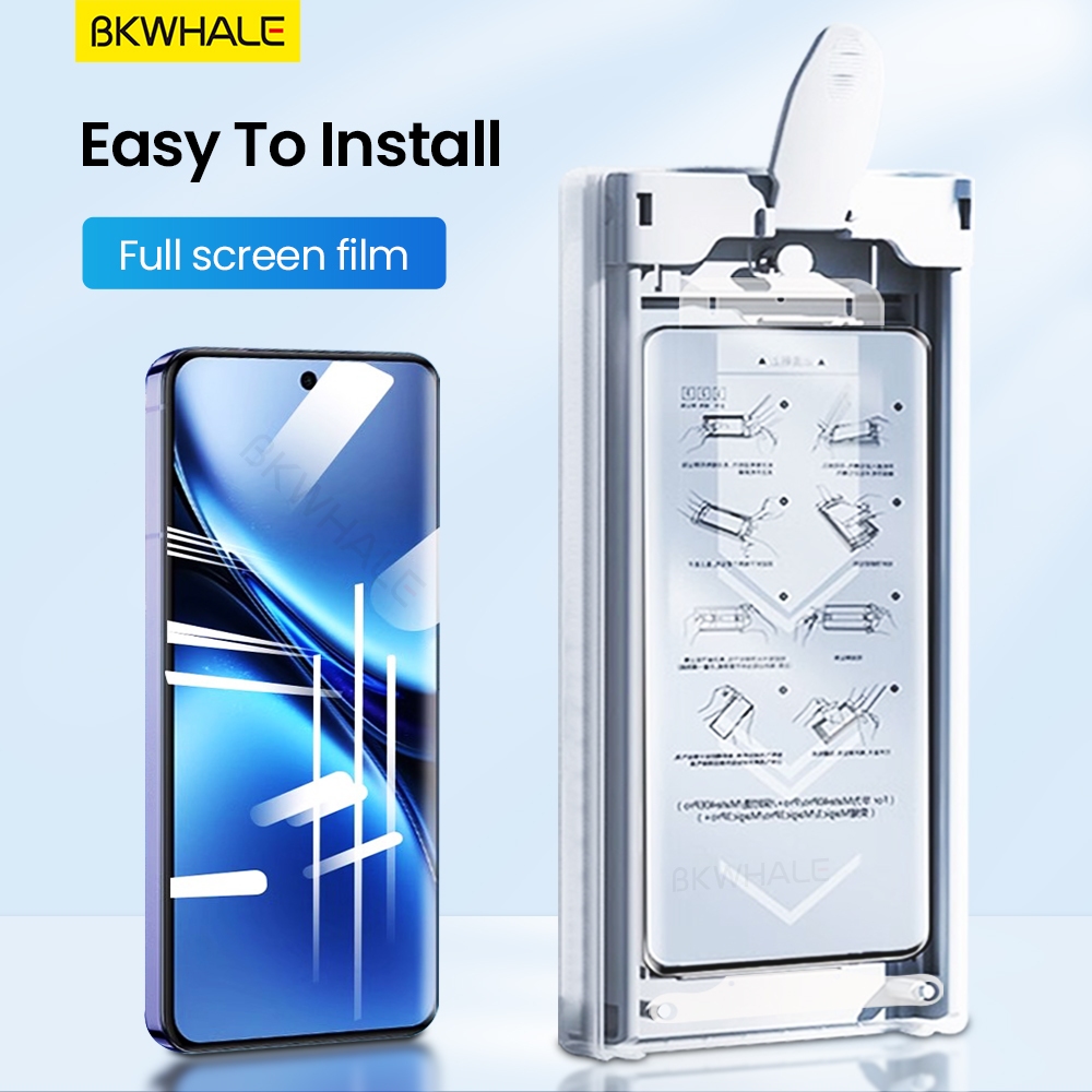 BKWHALE ฟิล์มกันรอยหน้าจอโค้งสําหรับ Vivo X200 Pro X100S X100 Ultra V50 V40 V30 V29 V40E V30E V29E V27 X80 X90 Y300 Y200 Y100 iQOO 11 12 Pro HD ฟิล์มนุ่ม