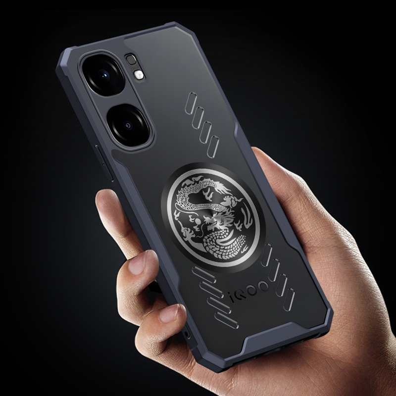 Graphene Cooling การกระจายความร้อนสําหรับ VIVO IQOO NEO 10 Pro 9S Pro + 9 Pro Plus 5G กรณี Dragon Totem กันกระแทกโปร่งใสปกหลัง Capa แขนป้องกัน