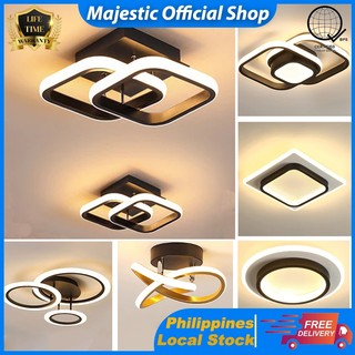Ceiling Light LED Tricolor Ceiling Lamp Nordic Modern Squre Chandelier for Living Dining Room Bedroom Hallway Balcony Kitchen Lamp