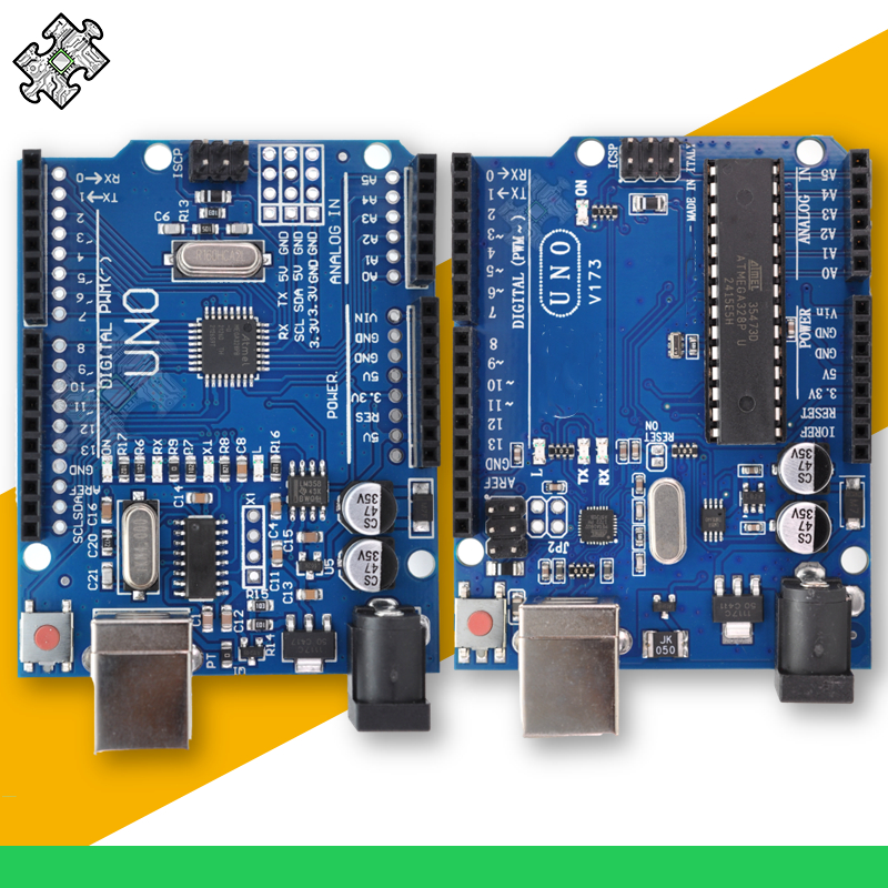 ENGLAB★บอร์ด Arduino UNO R3/R4 รุ่นอัพเกรดพร้อมหัวพิน, ATMEGA328P, บอร์ดพัฒนา Arduino UNO