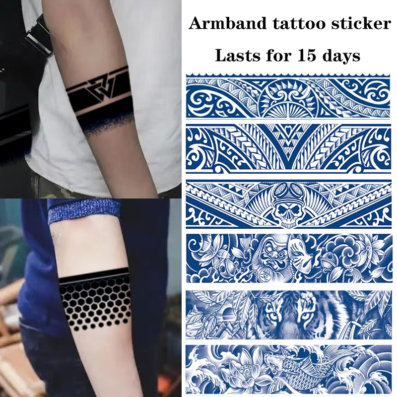 【COCO Magic tattoo】  ติดทนนาน15วัน ;24ซม*7ซม;สติ๊กเกอร์รอยสัก กันน้ํา ติดทนนาน รอยสักปลอม รอยสักชั่วคราว รอยสักกึ่งถาวร