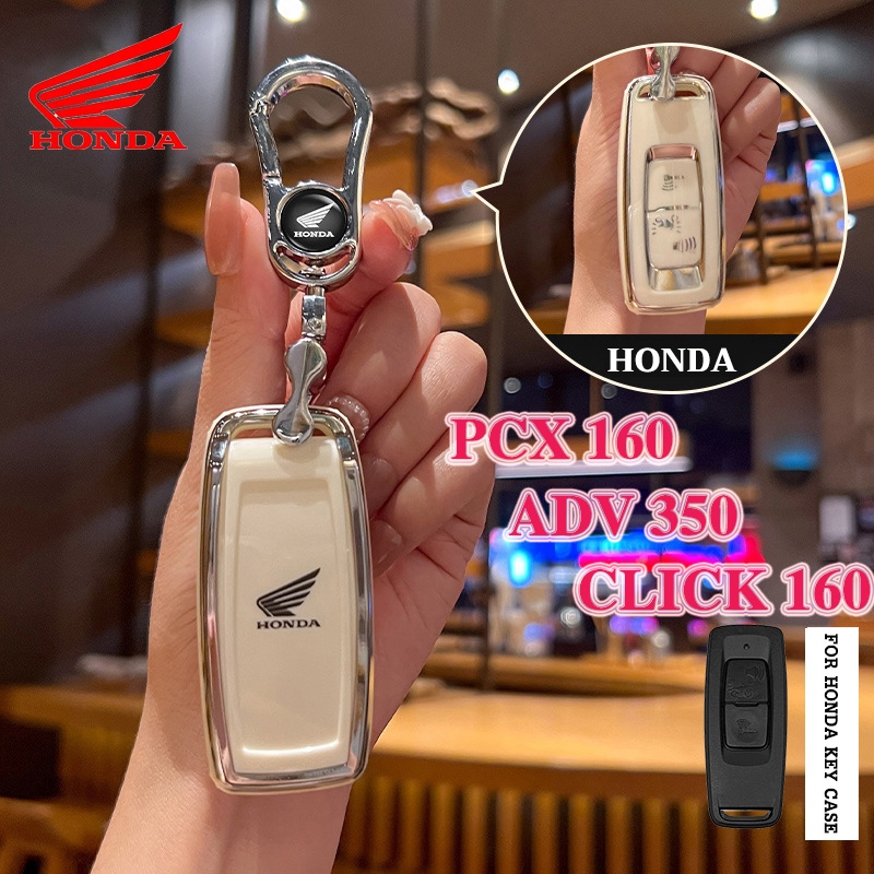 Honda click160 กุญแจรถ Honda pcx160 ฝาครอบพวงกุญแจสําหรับ Honda pcx160 click160 รถจักรยานยนต์ adv 350 Forza350 Vision giorno ตะกั่ว scoopy