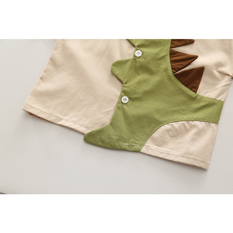 ฤดูร้อนใหม่เด็กเด็กหญิงชายเสื้อผ้าเด็กทารกไดโนเสาร์เสื้อกางเกงขาสั้น2ชิ้น/เซ็ตผ้าฝ้ายเด็กวัยหัดเดินเครื่องแต่งกาย1 2 3 4 5ปี - รูปที่ 5