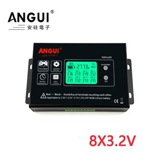 Angui KBX058S แบตเตอรี่ Equalizer LCD8S 3.2V 6.4V 9.6V 12.8V เชื่อมต่อแรงดันไฟฟ้า Active Balancer Le