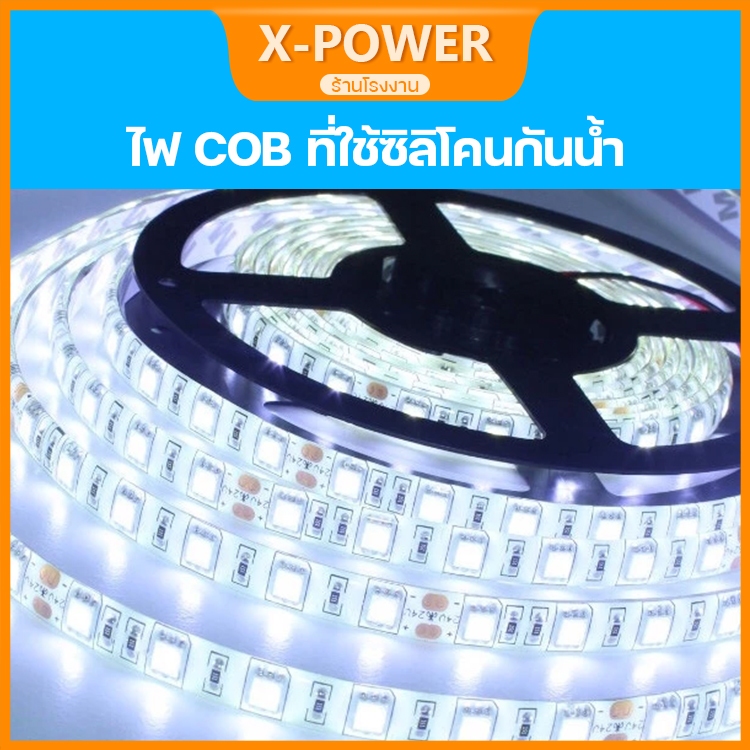 ไฟริบบิ้น 2835 ไฟเส้น LED Strip ยาว5เมตร แสงวอร์มไวท์/แสงขาว 12V 120เม็ด/เมตร 12วัตต์/เมตร มีเทปกาวในตัว ไฟปีใหม่ ไฟเส้น ไฟติดห้อง