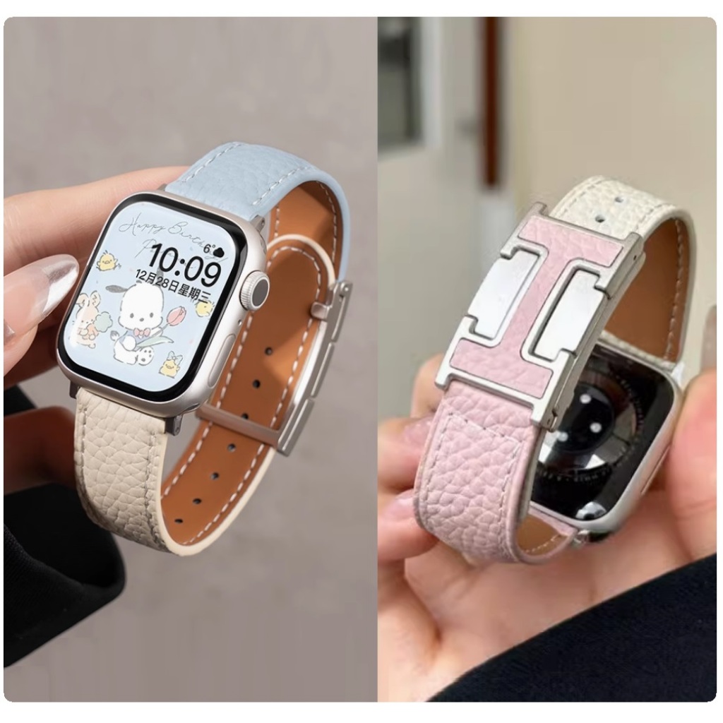 Elegant H Buckle Leather Band For Huawei Watch Fit 3 สาย Huawei watch Fit 4 สาย Huawei watch Fit 4 P