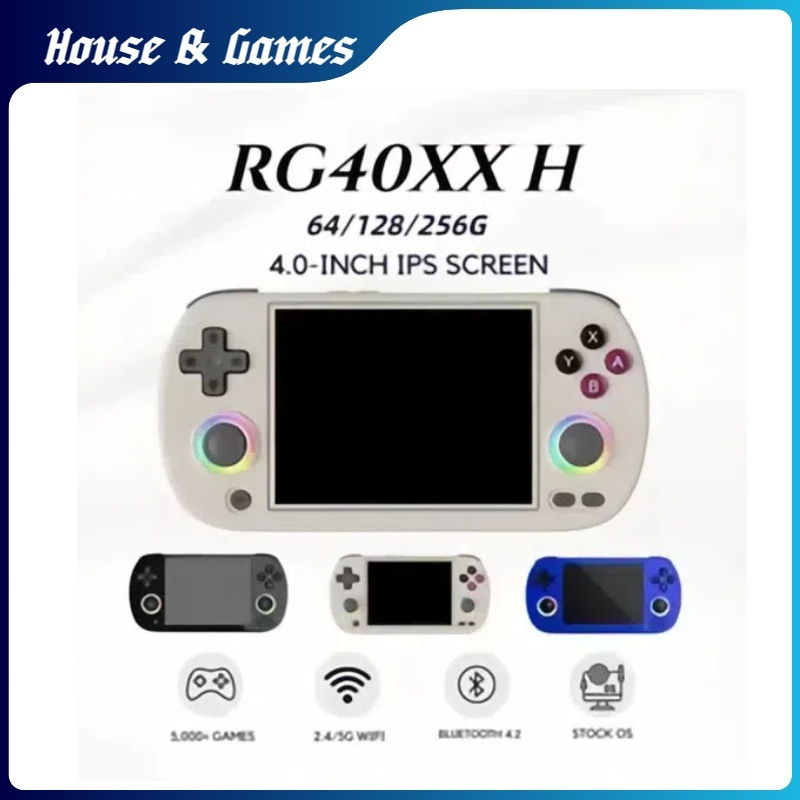 RG40XX H คอนโซลเกมมือถือสําหรับเล่นเกมย้อนยุค HDMI
