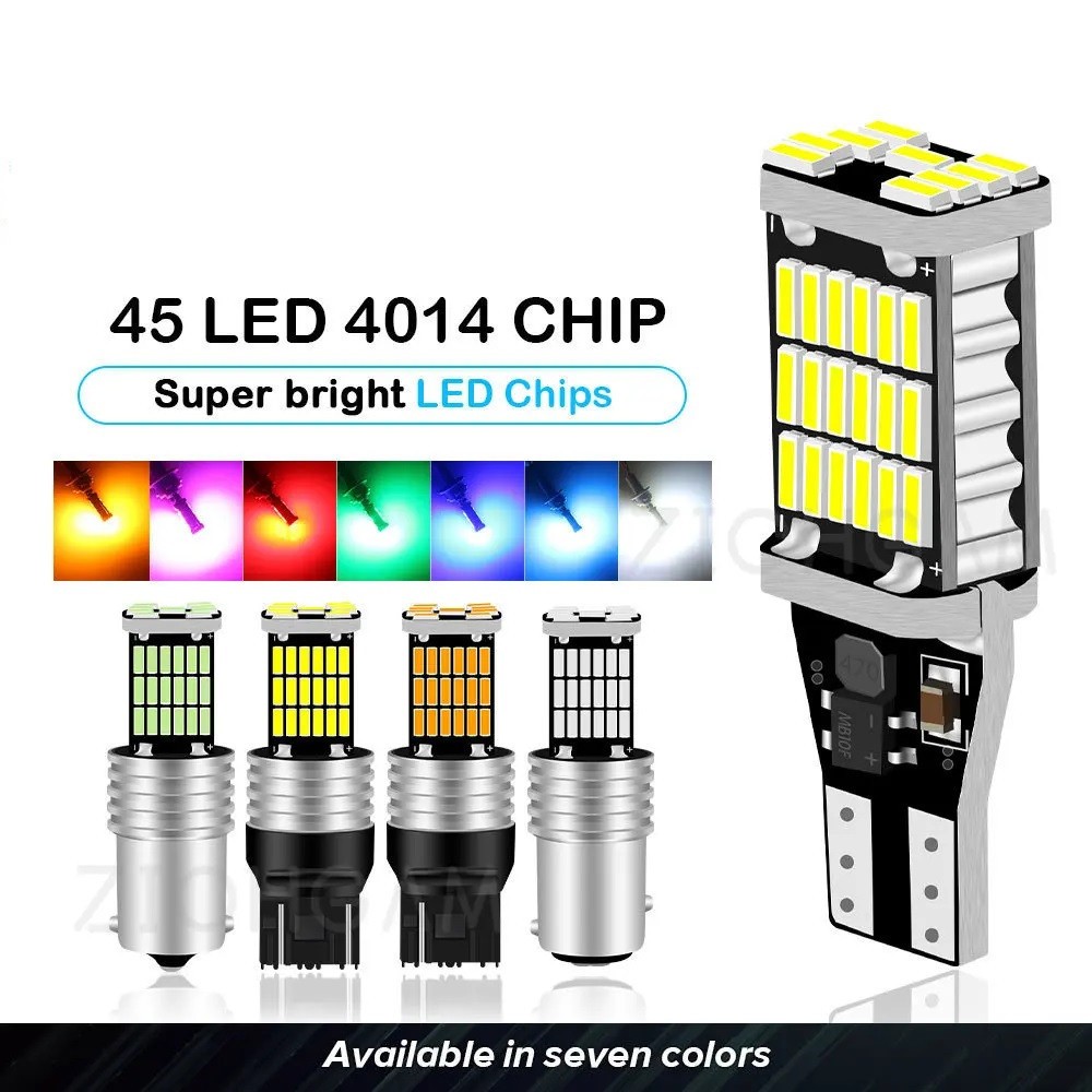 P21w T15 หลอดไฟ Led 7440 7443 1156 1157 T20 W16W BA15S S25 BAY15D WY21W W21W ย้อนกลับเบรค Park รถสัญญาณไฟโคมไฟ