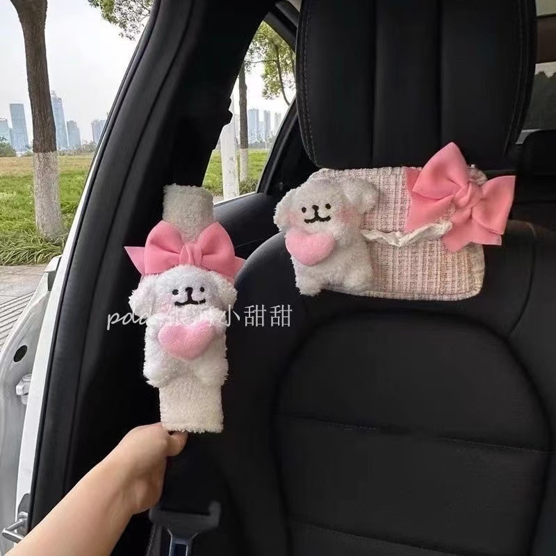 【เรือจากกรุงเทพฯ】มิตซูบิชิ โรโยต้า ฮอนด้า toyota honda อุปกรณ์ตกแต่งรถสุดน่ารัก ที่หุ้มไหล่เข็มขัดนิรภัย maltese ปลอกเข็มขัดนิรภัย ที่หุ้มเข็มขัดนิรภัย ลายการ์ตูน แต่งรถ ของตกแต่งรถ