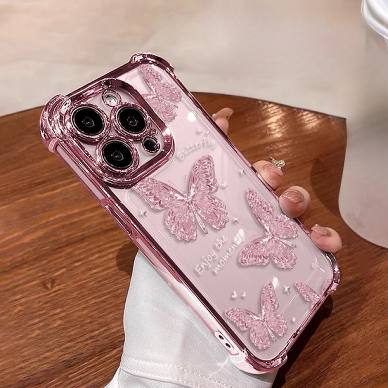 เคส for Realme 13 Pro C2 9 4G 9 Pro Plus 7 5G V5 Q2 13 pro plus Air Cushion Anti Drop Butterfly กรณี