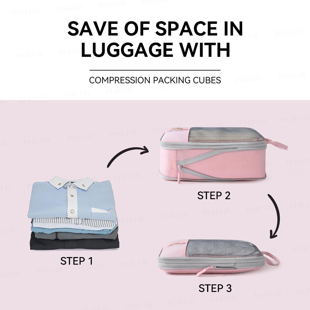 เชียงใหม่ 6ชิ้นบีบอัดบรรจุก้อนขยายกระเป๋าเดินทางออแกไนเซอร์กระเป๋าเดินทางถุงเก็บกระเป๋าเดินทาง ราคา ถูกที่สุด ดีลบีเคเค แกลเลอรีภาพที่ 4