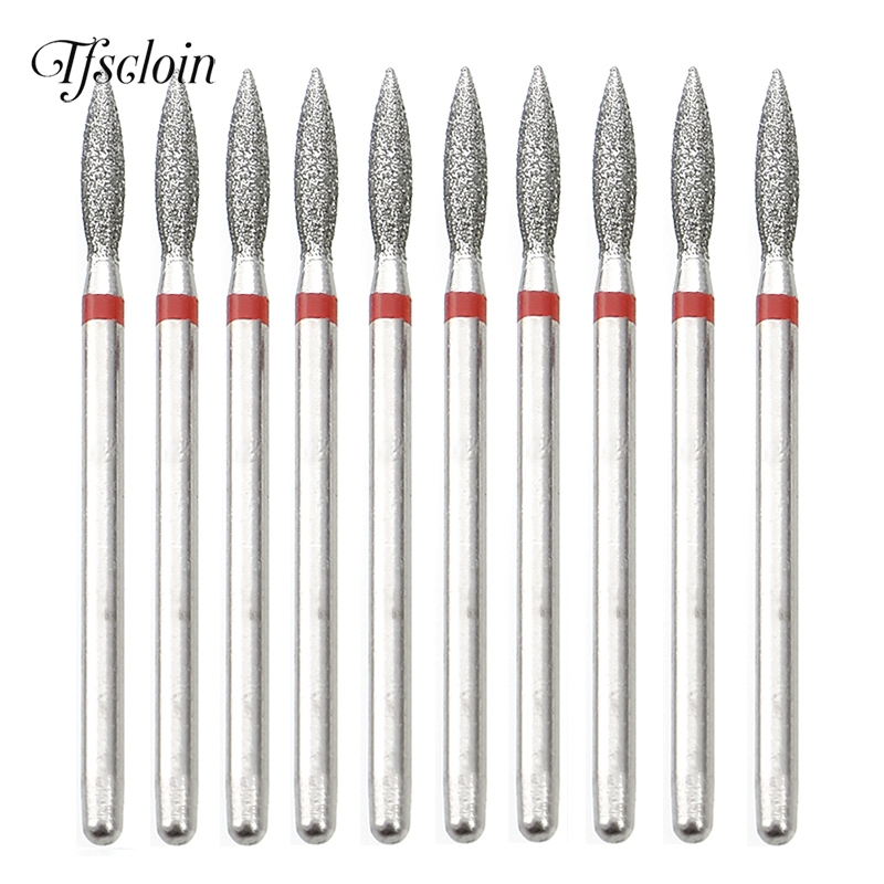 Tfscloin 10 ชิ้น/เซ็ต Naill เจาะบิตเพชรโรตารี่ Cuticle Burr Milling เครื่องตัดสําหรับเล็บไฟล์เล็บเครื่อง Cuticle ทําความสะอาดเครื่องมือ