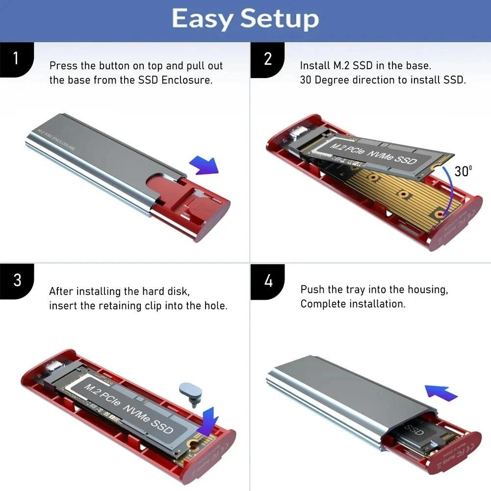 10gbps M2 SSD กรณี M.2 NVMe NGFF SATA SSD Enclosure อะแดปเตอร์ USB 3.1 Gen2 USB-C ภายนอก PC อุปกรณ์เสริมรองรับปุ่ม M/B และ B & M