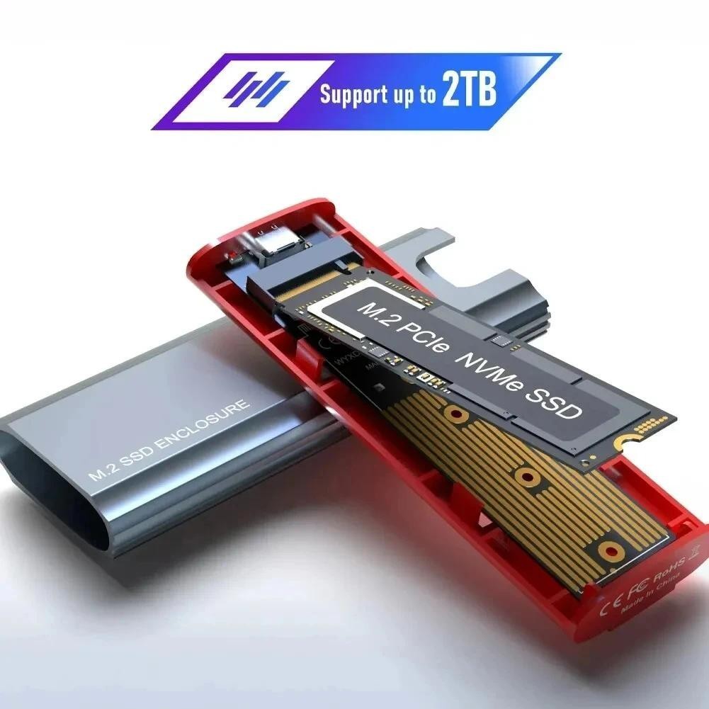 10gbps M2 SSD กรณี M.2 NVMe NGFF SATA SSD Enclosure อะแดปเตอร์ USB 3.1 Gen2 USB-C ภายนอก PC อุปกรณ์เสริมรองรับปุ่ม M/B และ B & M