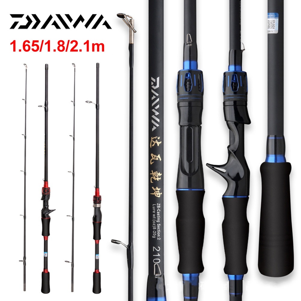 Daiwa คันเบ็ด 1.65/1.8ม น้ำหนักเบาปั่น Baitcasting Rod M การกระทำ EVA แบบพกที่มีน้ำหนักเบ