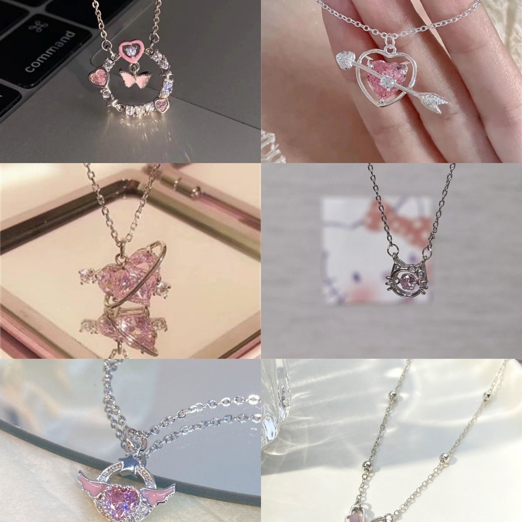 [highbuying] ปีกนางฟ้า เพทาย สร้อยคอ ดีไซน์หรูหรา จี้คริสตัล งานแต่งงาน โซ่สเตนเลส เครื่องประดับ ของขวัญครบรอบ ใหม่ พร้อมส่ง