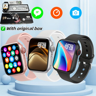 2025 Smart Watch S9 Max Men Women Sports Watch 2.19” HD Touch Screen Receive/Dial Calls Play Music Message Alert Calculator Alarm Clock Stopwatch Sleep Monitor