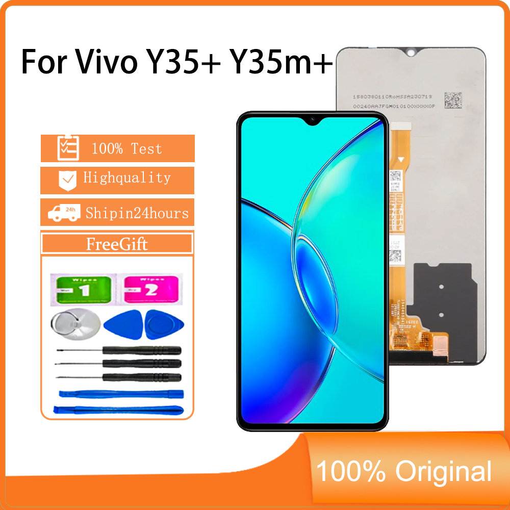 สําหรับจอแสดงผล Vivo Y35+ Y35m+ เปลี่ยนหน้าจอสัมผัส LCD