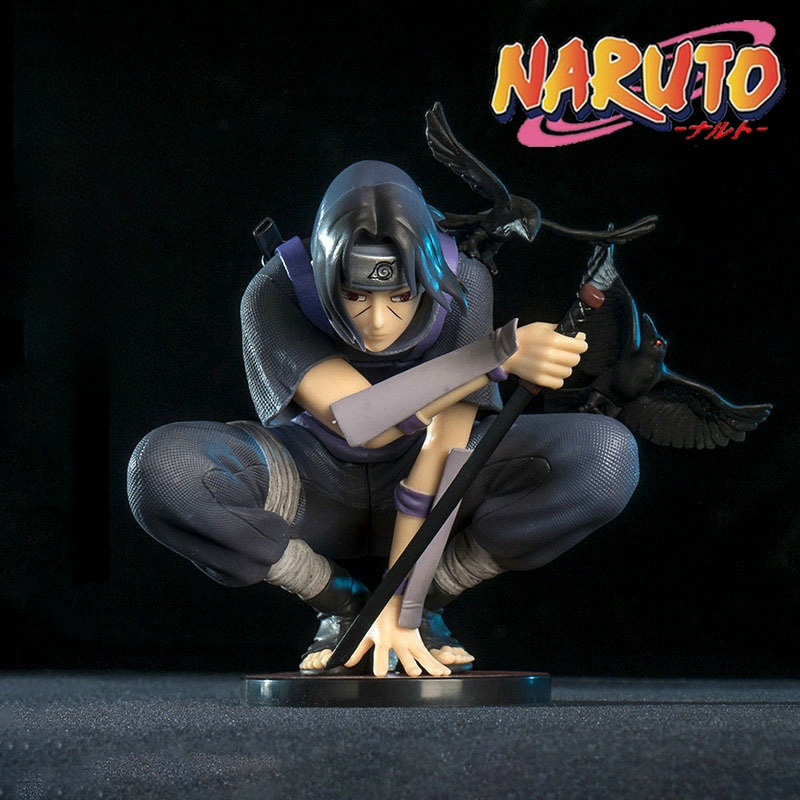 15เซนติเมตรนารูโตะอุจิวะอิทาจิอะนิเมะตัวเลขมืดกรมนั่งยองอีกาภาพลวงตาแอ็คชั่นพีวีซีรุ่นของเล่นตุ๊กตาเด็กของขวัญ