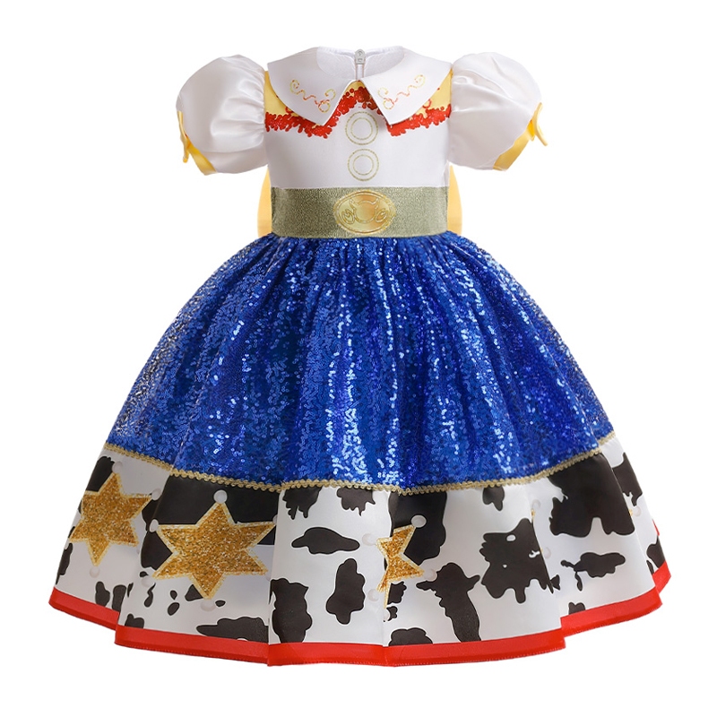 Mqatz แขนสั้นชุดคอสเพลย์วันเกิดสาวเครื่องแต่งกายเลื่อมชุดเจ้าหญิงสาวประสิทธิภาพพรรคเสื้อผ้า ASMR062