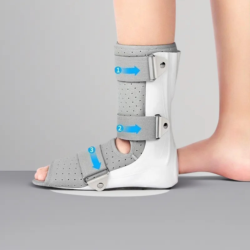 รองเท้าเฝือกลม สีดํา อุปกรณ์พยุงเท้า สําหรับกระดูกเท้าแตก ใส่ได้ทั้งซ้ายและขวา มาตรฐานทางการแพทย์