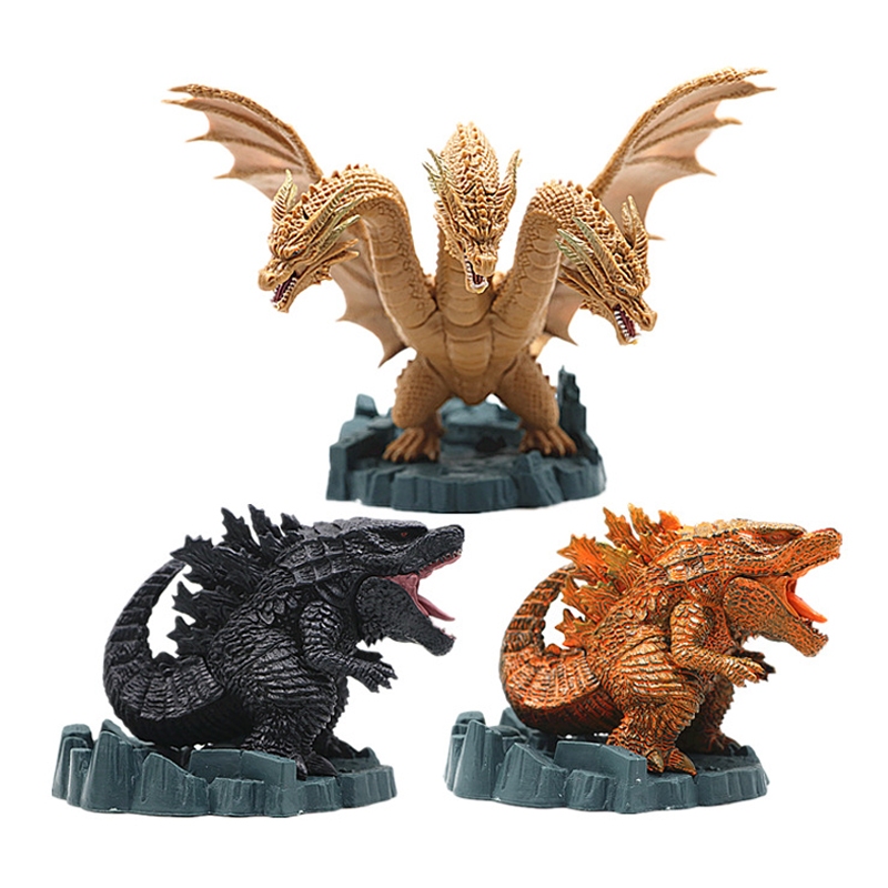 1 ชิ้น 10-12 ซม.ภาพยนตร์ Godzilla: King of Monsters รูป Godzilla Crimson โหมด King Ghidorah รุ่น Q PVC ตัวเลขการกระทําตุ๊กตาของเล่น