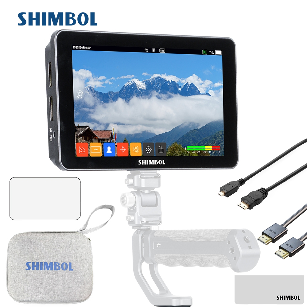 Shimbol M5 5.5 นิ้ว 1200nit Ultra Bright Full HD หน้าจอ 4K30 3D LUT HDMI-เข้ากันได้กับกล้อง Field Mo