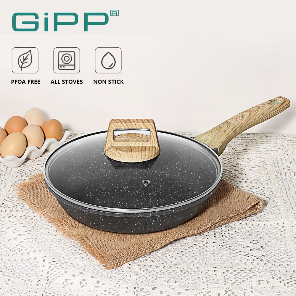 GiPP กระทะทอด เคลือบสุขภาพ และไม่ติด ใช้สำหรับเตาทั้งหมด