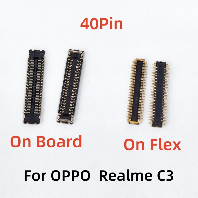 5-10 ชิ้นจอแสดงผล LCD Screen Connector MainBoard FPC สําหรับ OPPO Realme C3 ปลั๊กบนบอร์ดอะไหล่ 40Pin