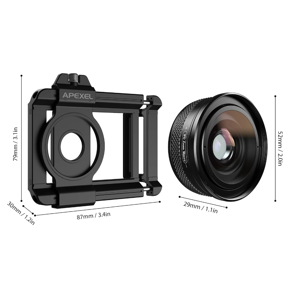 Apexel APL-ZM100 Universal Macro เลนส์สําหรับโทรศัพท์อลูมิเนียม 10X-20X ขยาย F1.05 รูรับแสงขนาดใหญ่พร้อมโทรศัพท์สําหรับ iephone 15/14/13/12 สมาร์ทโฟน Android thumbnail 9