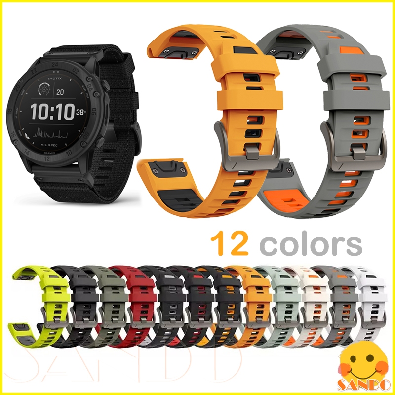 สาย Garmin Tactix Delta Solar smart watch สายรัดซิลิโคนอ่อนนุ่ม Garmin Tactix Delta เปลี่ยนสายรัดข้อมือนาฬิกาอุปกรณ์เสริม GARMIN Tactix Delta Solar smart watch สายซิลิโคน