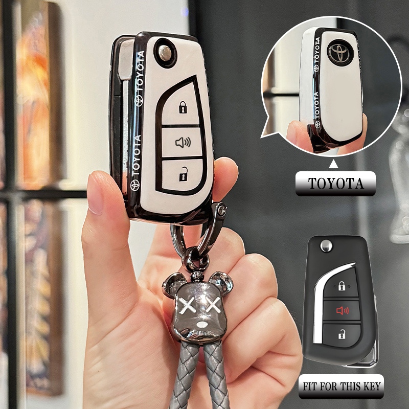 เคสกุญแจรถโตโยต้า Toyota revo ฝาครอบกุญแจ Toyota กุญแจพับสําหรับ Toyota Altis/revo - รูปที่ 3