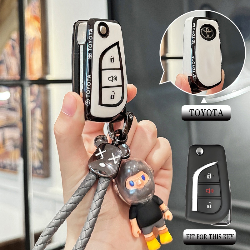 เคสกุญแจรถโตโยต้า Toyota revo ฝาครอบกุญแจ Toyota กุญแจพับสําหรับ Toyota Altis/revo - รูปที่ 4